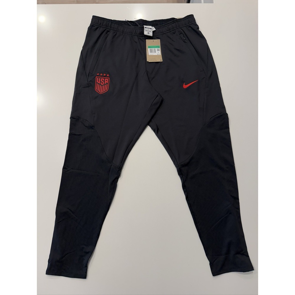 Nike USA Soccer Pants DR4766-010 Men's XL Black Dri-Fit Tapered